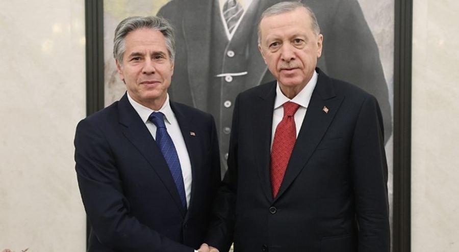 Cumhurbaşkanı Erdoğan Ankara'ya gelen ABD Dışişleri Bakanı Blinken'ı kabul etti