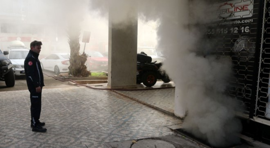 Yangın çıkaran madde bağımlısını babası kurtardı