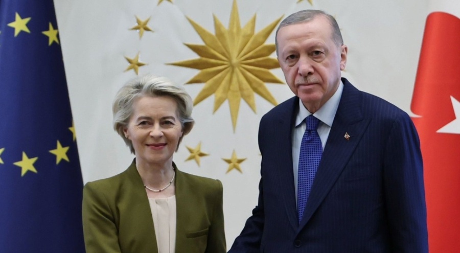 Cumhurbaşkanı Erdoğan, AB Komisyonu Başkanı von der Leyen'le bir araya geldi