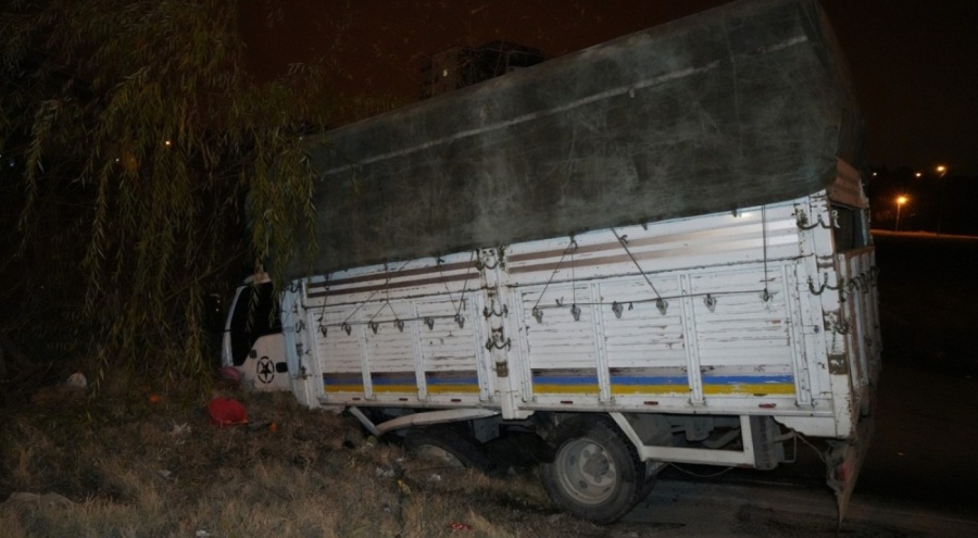 Kaza yapan kamyonetin sürücüsü arkadaşını bırakıp kaçtı