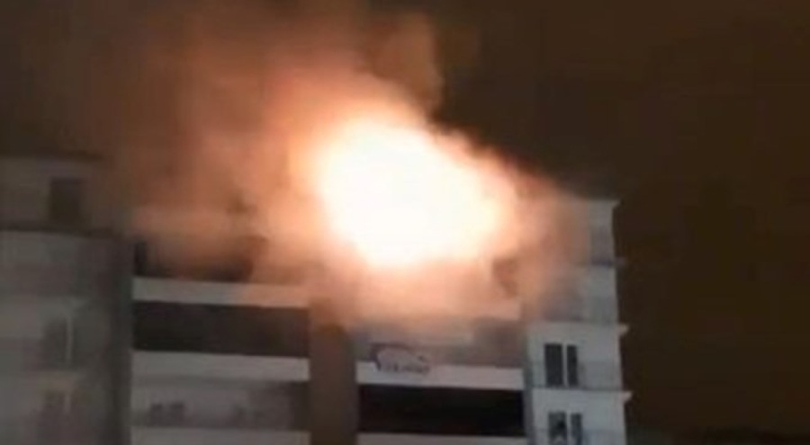 7 katlı apartmanda yangın: Patlamalar yaşandı