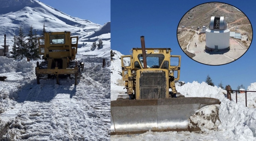 Gözlemevinde 2 personel kar nedeniyle mahsur kaldı