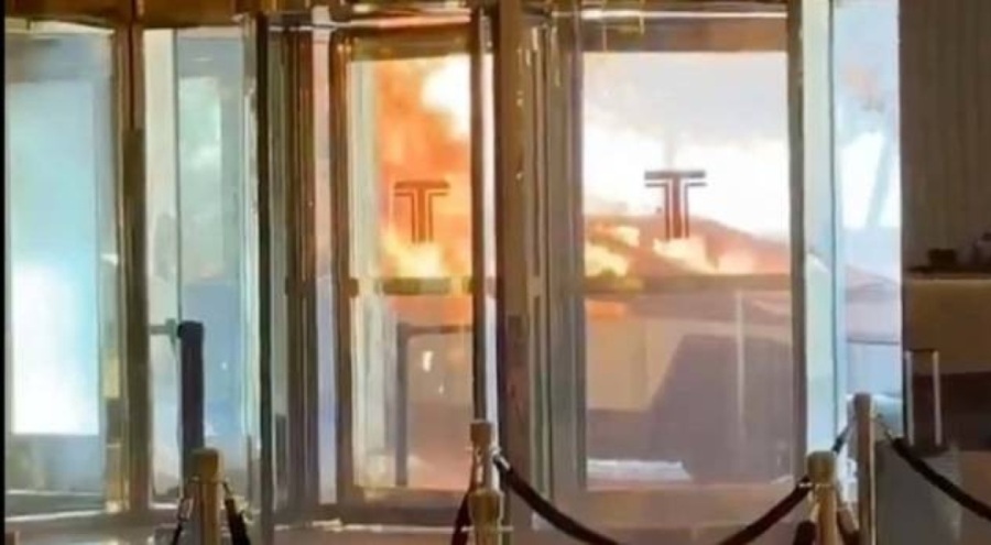 Las Vegas'ta Tesla araç Trump Tower'ın önünde patladı