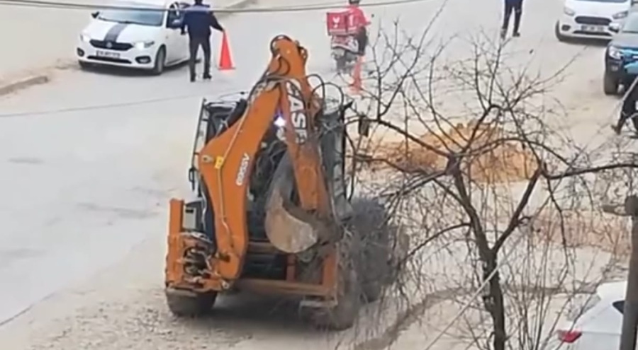 İnegöl'de doğal gaz borusu delindi