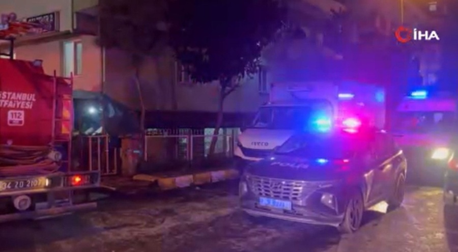 5 katlı binada yangın paniği