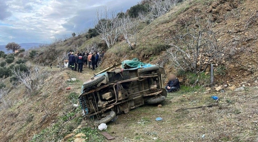 Tarım işçilerini taşıyan cip uçuruma yuvarlandı