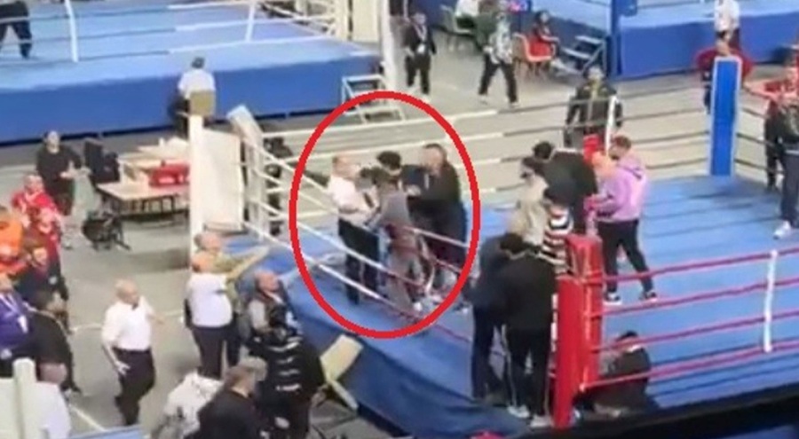 Kick boks maçında kavga ring dışına taştı