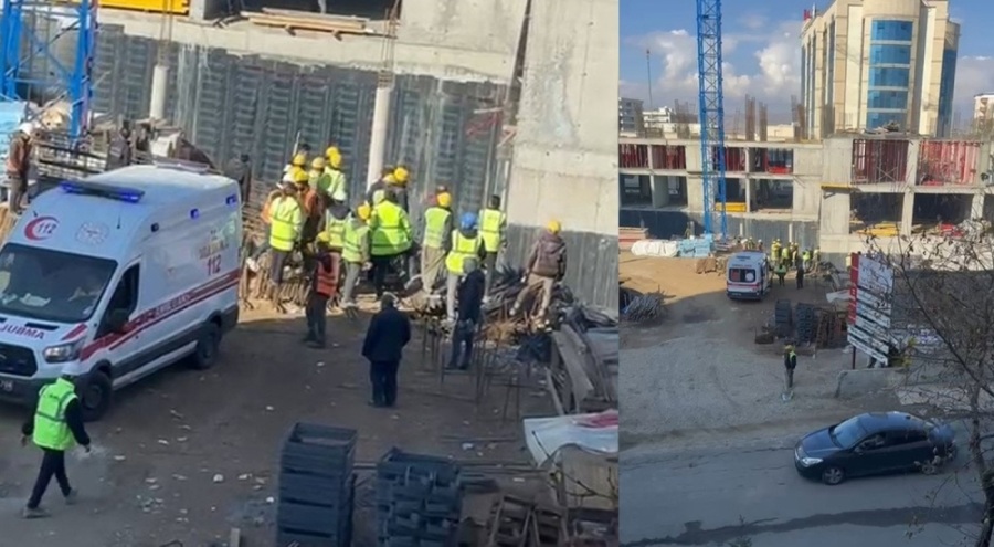 İnşaatın 2'nci katından düşen işçi ağır yaralandı