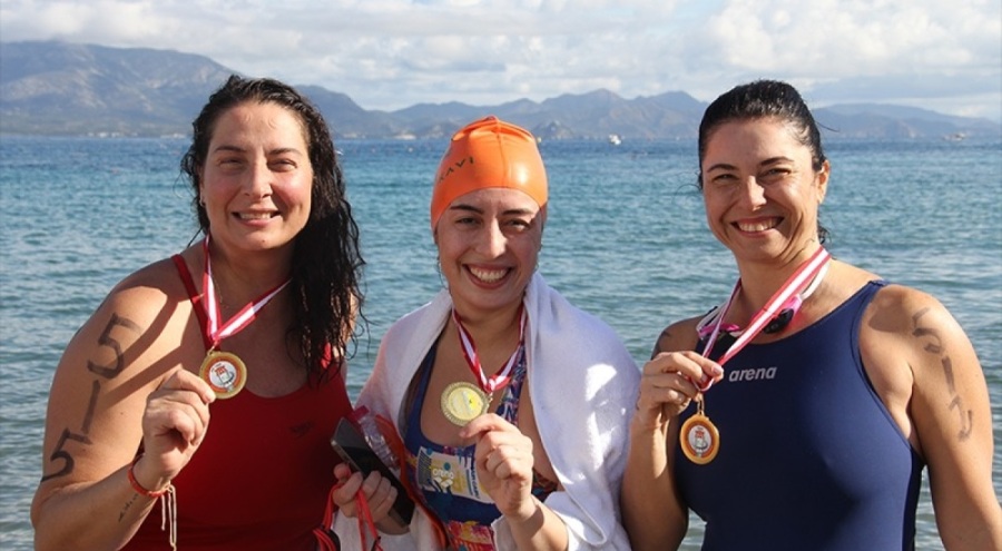 Muğla'da 19. Açık Deniz Kış Yüzme Ma&shy;ra&shy;to&shy;nu yapıldı