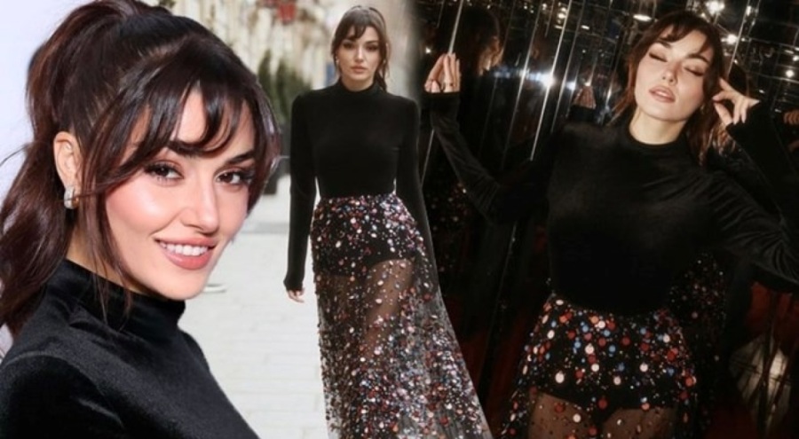 Paris Moda Haftası'nda Hande Erçel rüzgarı esti