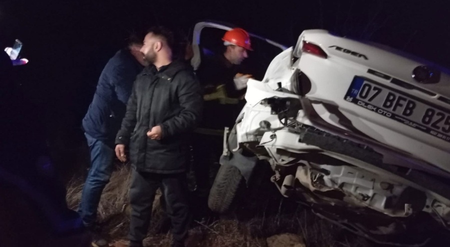 Kontrolden çıkan otomobil tarlaya uçtu; Çok sayıda yaralı var
