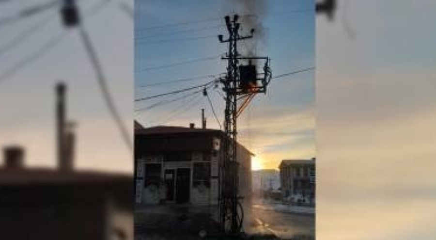 Elektrik trafosu alev aldı