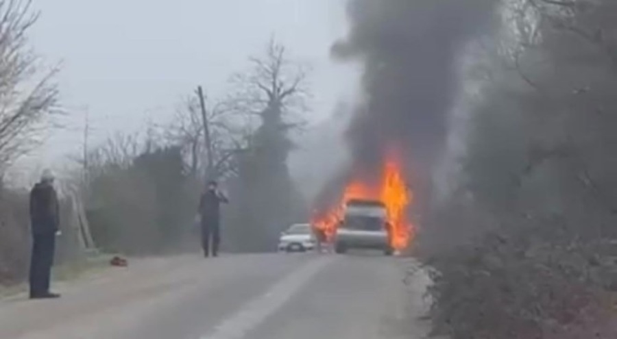 Seyir halindeyken cayır cayır yandı