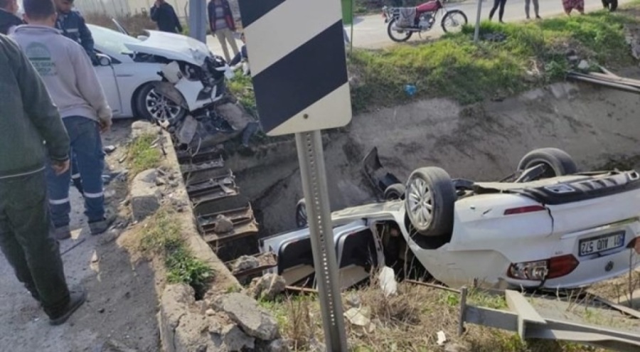 Otomobiller çarpıştı: 1 ölü, 3 yaralı