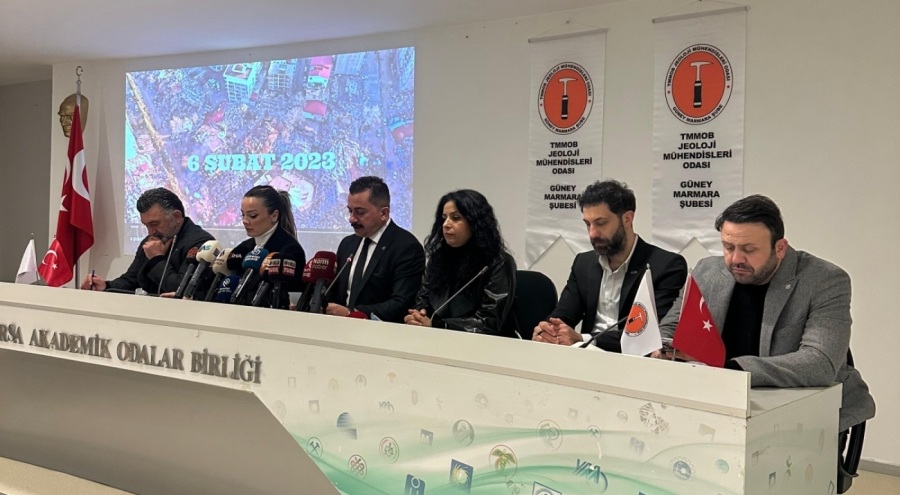 TMMOB Jeoloji Mühendisleri Odası Güney Marmara Şubesi'nden 6 Şubat açıklaması