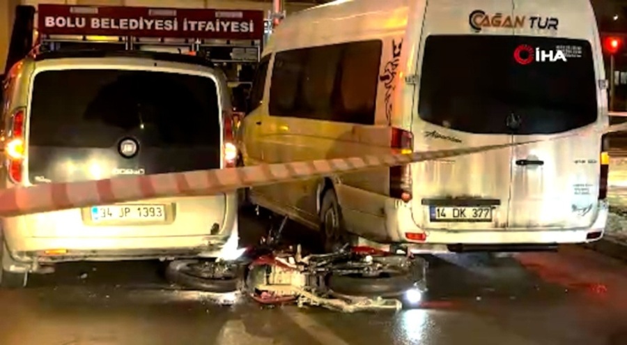 Bolu'da feci kaza! Motosiklet sürücüsü can verdi
