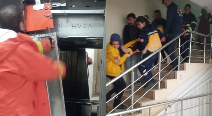 Asansör kabini düştü! 4 yaralı