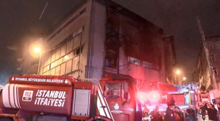 Tekstil atölyesinde yangın