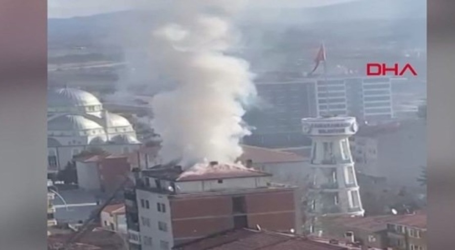 7 katlı binada yangın