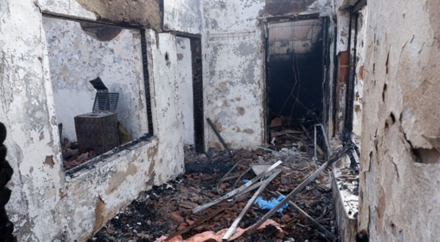 Yaşlı kadın yangında can verdi