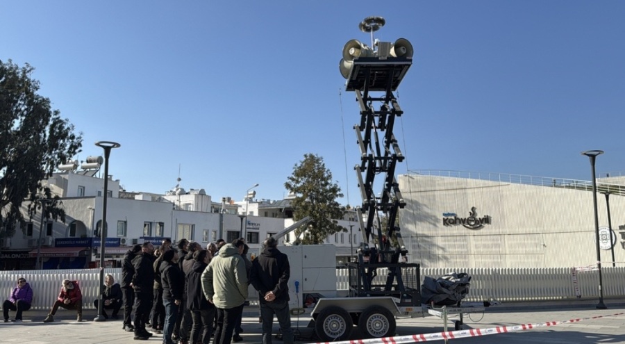 Bodrum'da kıyı bölgesine "mobil siren sistemi" konuşlandırıldı
