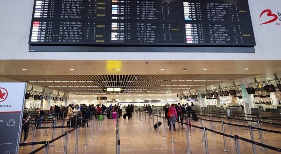 Havalimanı'nda grev nedeniyle uçuşlar iptal edildi