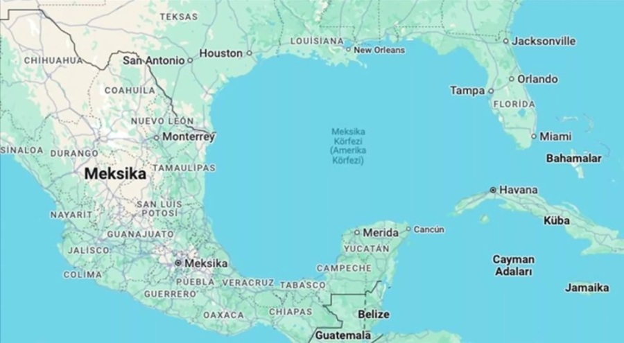 Google, haritalarında 'Meksika Körfezi' ismini 'Amerika Körfezi' olarak değiştirdi