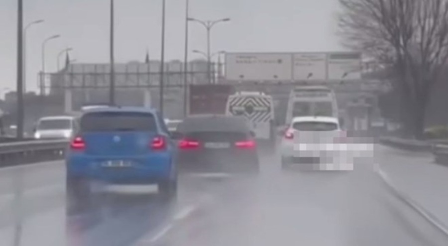 Makas atan trafik magandasına para ceza