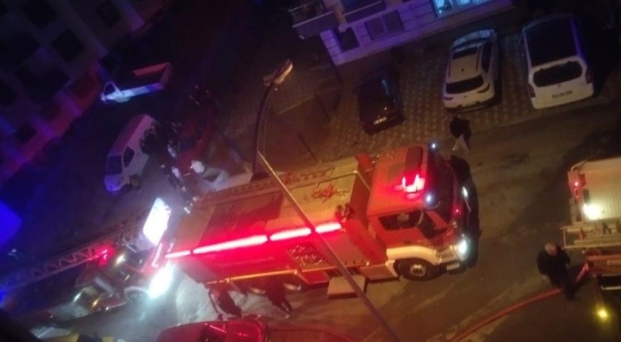Başkentte 5 katlı binada yangın paniği