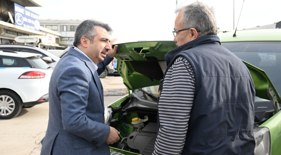 Yıldırım Belediye Başkanı Yılmaz, Otosansit esnafıyla buluştu