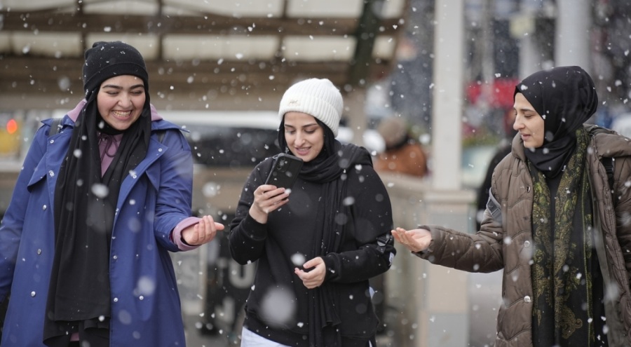 Bursa'dan kar yağışı manzaraları