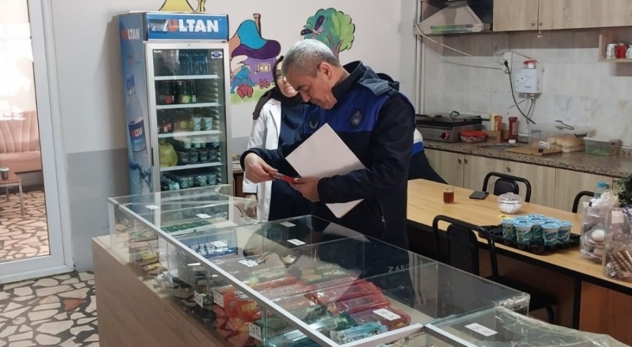İnegöl'de zabıtadan okul kantinlerine denetim