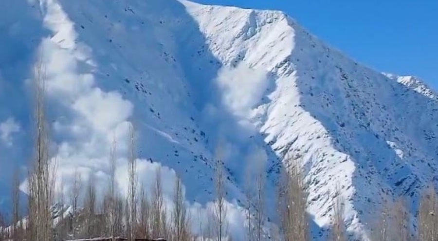 Çığ ne varsa önüne katıp köye indi!