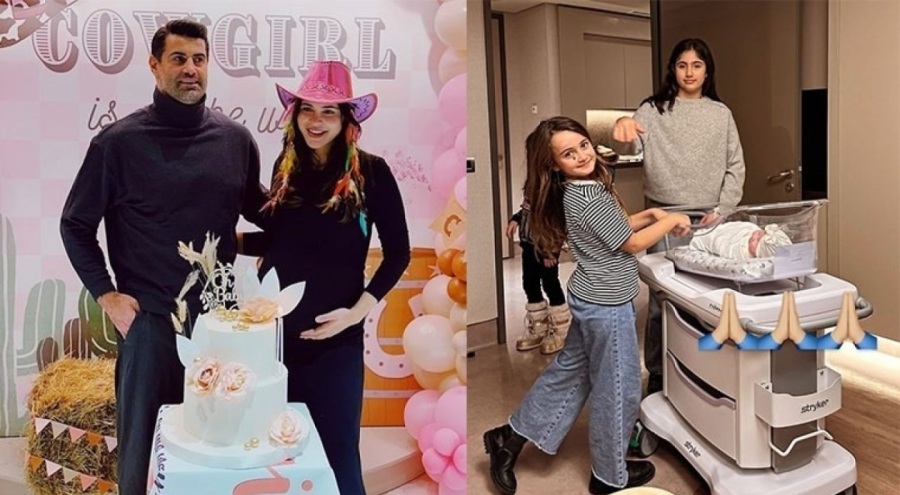 Zeynep Sever Demirel ve Volkan Demirel 3. bebeklerini kucakladı