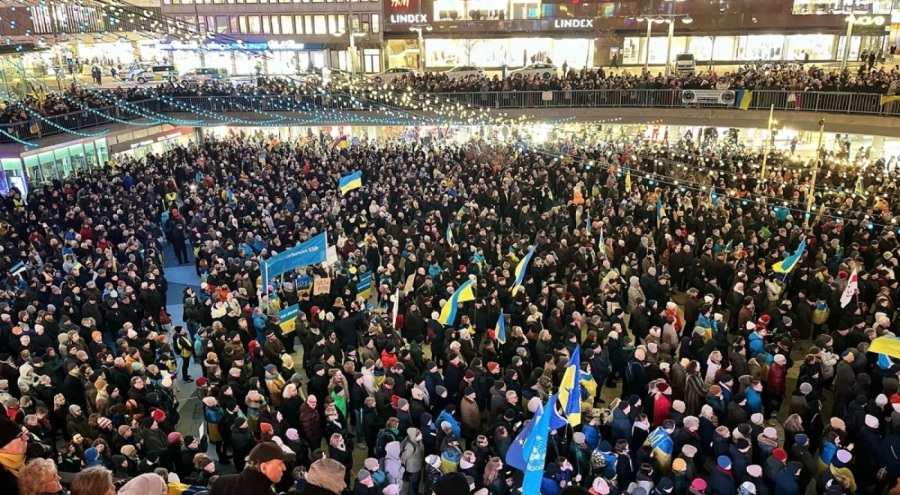 İsveç'te Rusya-Ukrayna savaşında yaşamını yitirenler anıldı