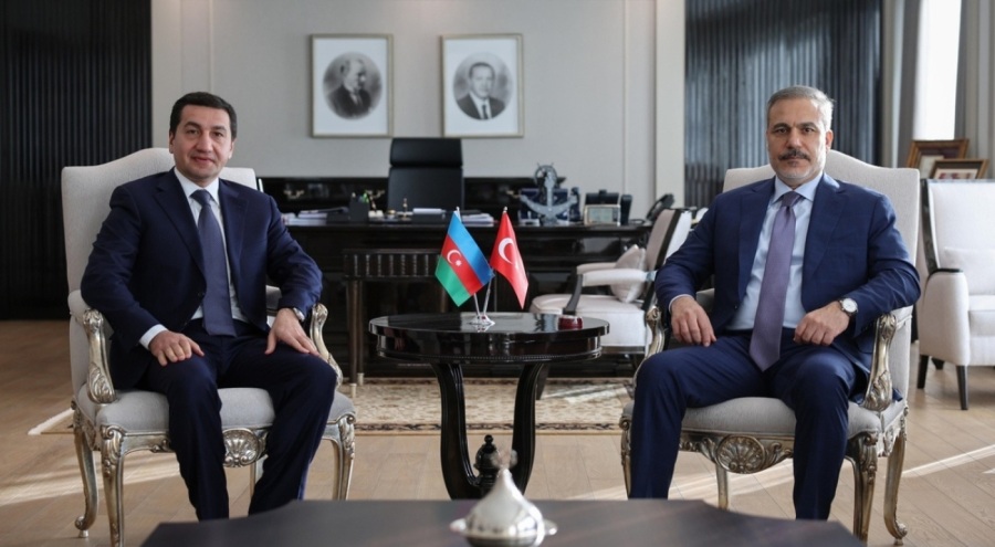 Bakan Fidan, Azerbaycan Cumhurbaşkanı Müşaviri Hacıyev ile bir araya geldi