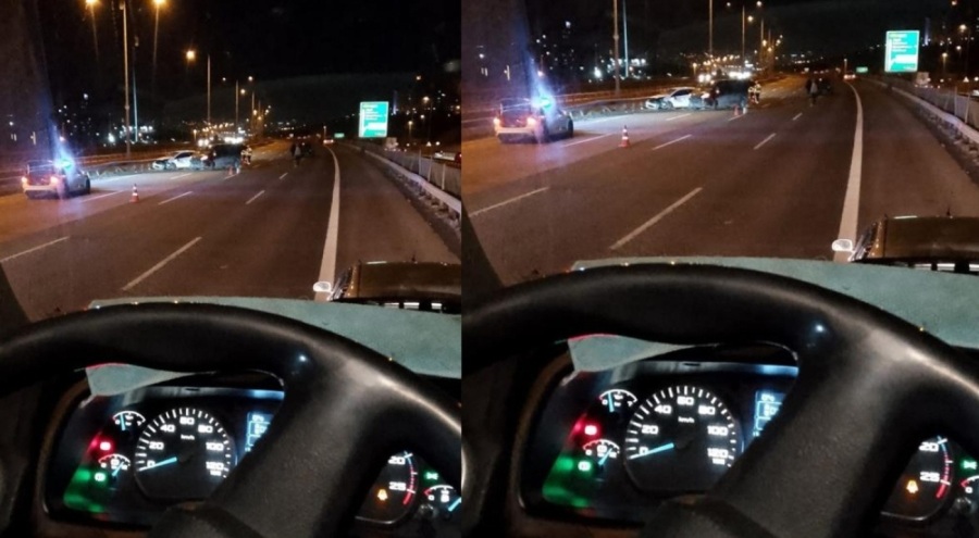 Kamyondan fırlayan teker, zincirleme kazaya sebep oldu