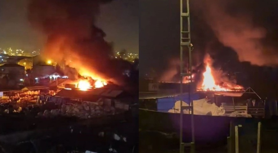 İstanbul'da fabrika yangını