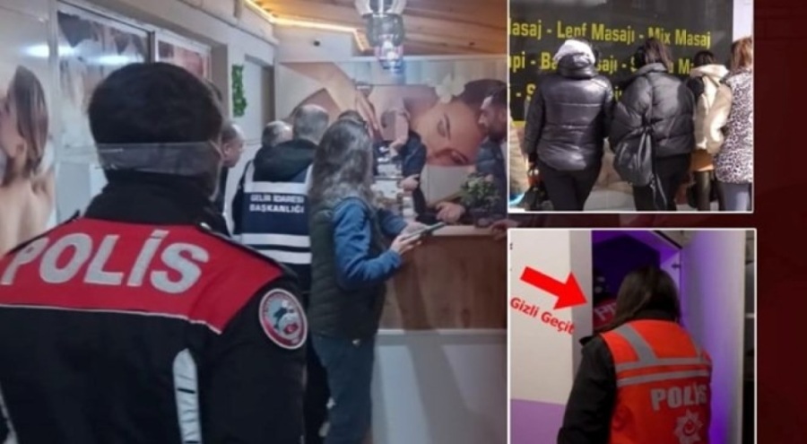Gizli geçitli VIP odalar! Masaj salonlarına fuhuş baskını!