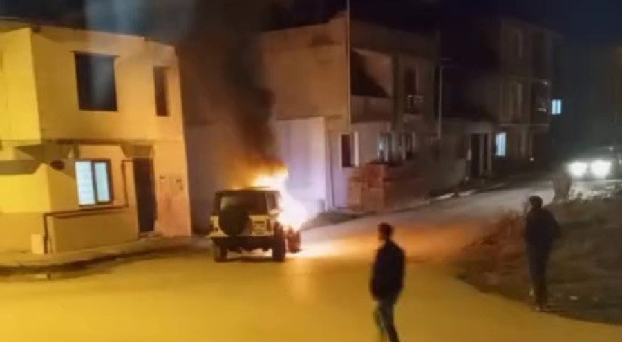Bursa'da lüks cip alev alev yandı