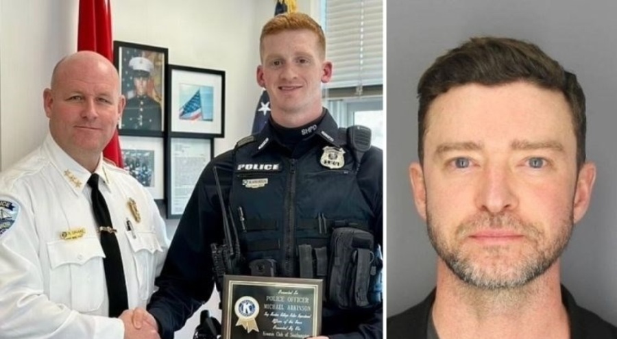 Justin Timberlake'i gözaltına aldı: 'Yılın polisi' oldu