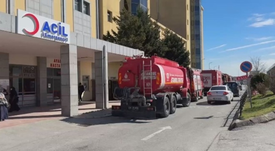Arnavutköy Devlet Hastanesi'nde korkutan yangın