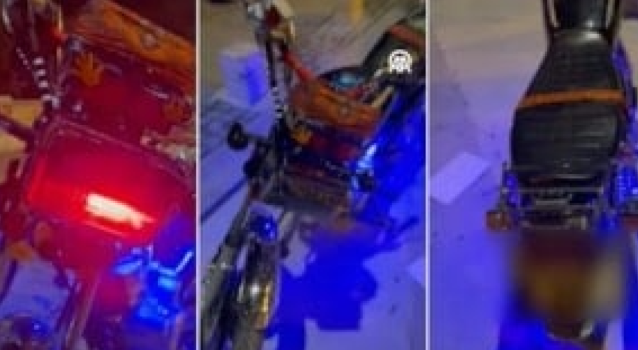 Motosikletine çakar taktı! Rekor ceza yedi