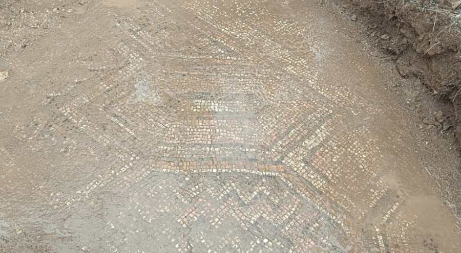 Mezar kazısında bulunan mozaik ile ilgili inceleme yapıldı