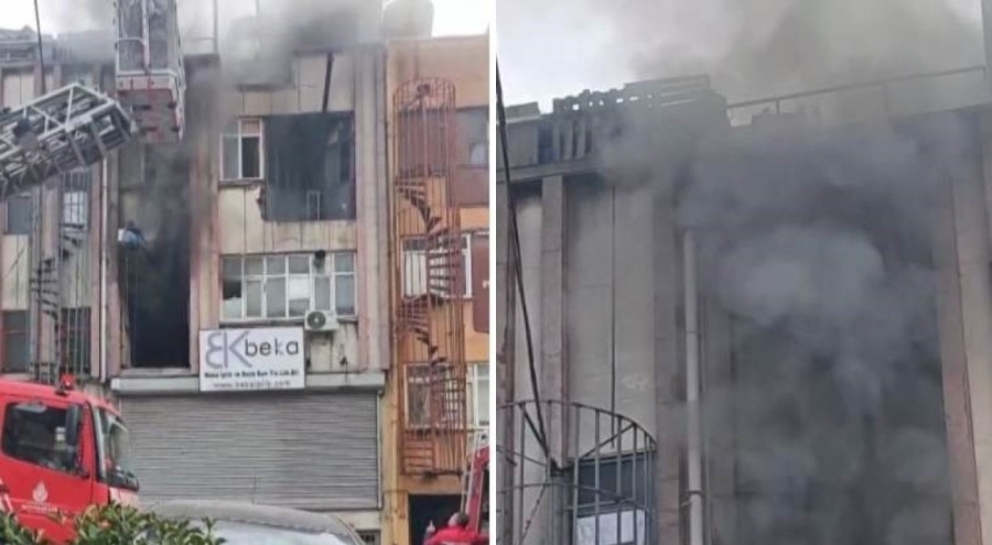 Çorap imalathanesinde yangın