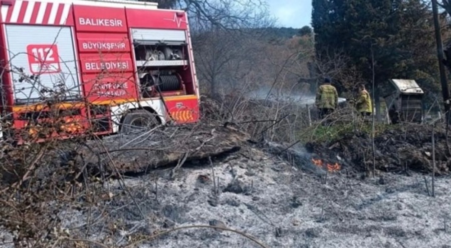 Arazi yangını korkuttu