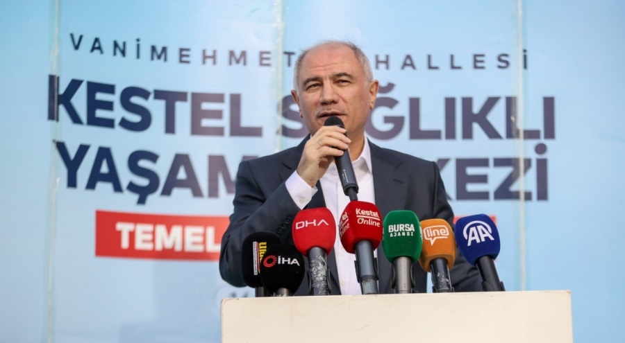 AK Parti Genel Başkanvekili Efkan Ala Kestel Sağlıklı Yaşam Merkezi'nin temel atma töreninde açık...