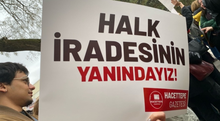 Hacettepeli öğrencilerden İmamoğlu'nun gözaltına alınmasına tepki