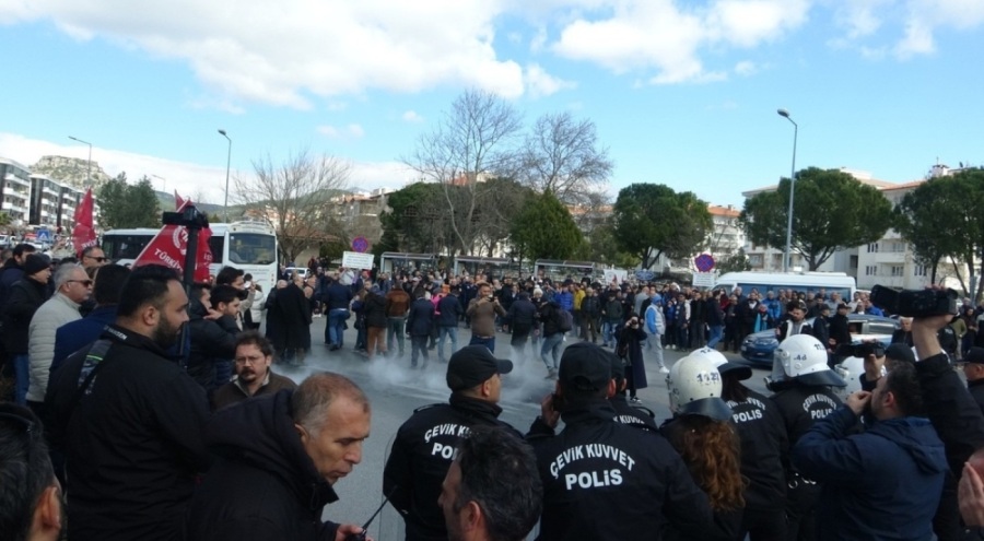 Muğla'da Ekrem İmamoğlu protestosu