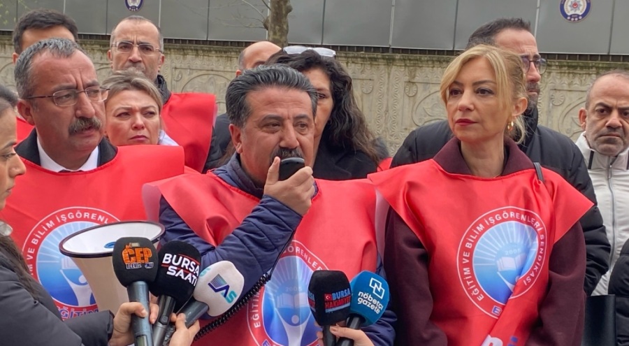 Eğitim-İş Bursa Şubesi'nden tepki: Cumhuriyet, demokrasi ve özgürlükler için sonuna kadar direneceğiz!